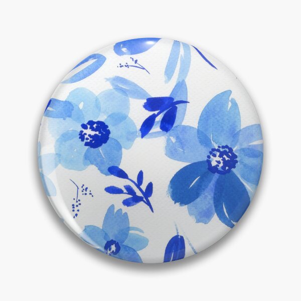 Item preview, blue flowers on white designed and sold by kosarandrea.