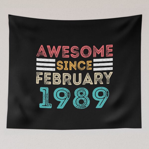 Item preview, Retro Vintage Birthday Gift - Awesome Since February 1989 designed and sold by meedTee.
