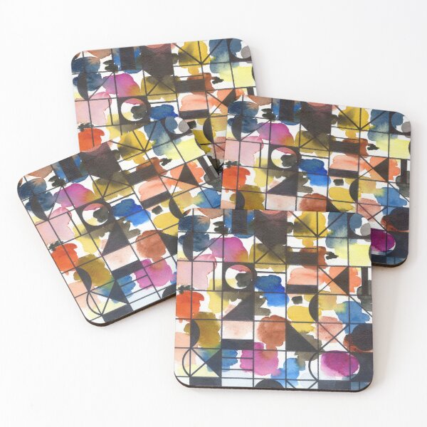 Item preview, abstract pattern with geometrical shapes designed and sold by kosarandrea.