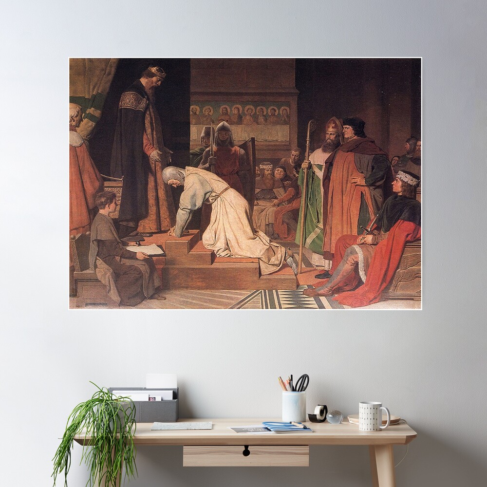 Henry the Lion submits to Frederick Barbarossa, 1181 Poster