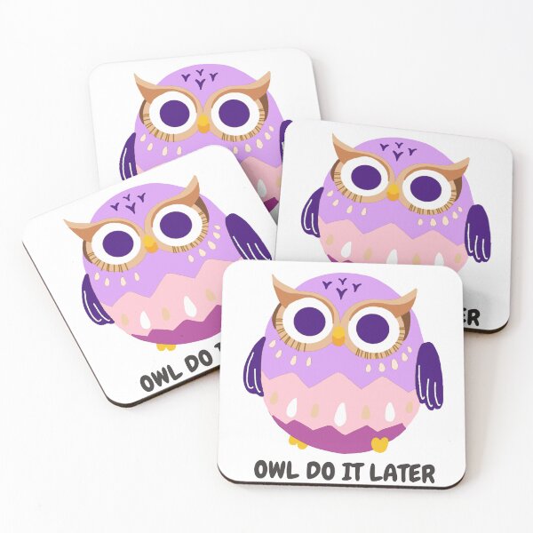 Item preview, Purple Egg Owl Do It Later Cute designed and sold by itzzRebecca.