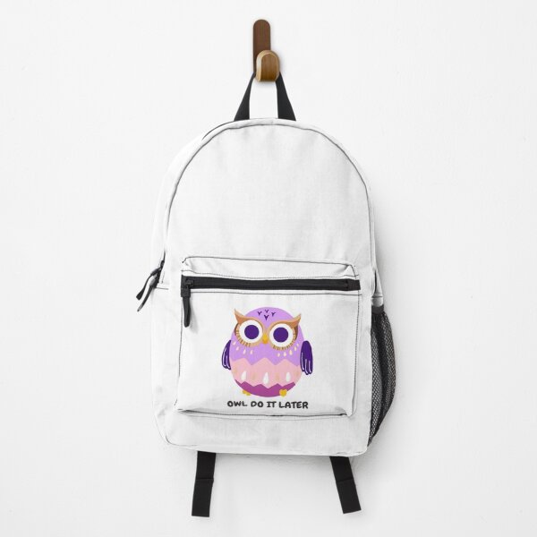 Item preview, Purple Egg Owl Do It Later Cute designed and sold by itzzRebecca.