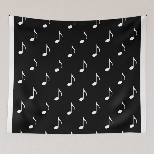 Item preview, White Notes Pattern designed and sold by Contour Art.