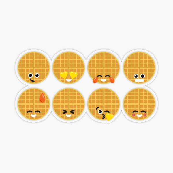 Waffle Emoji Throw Pillow for Sale by Stickers Tees & More