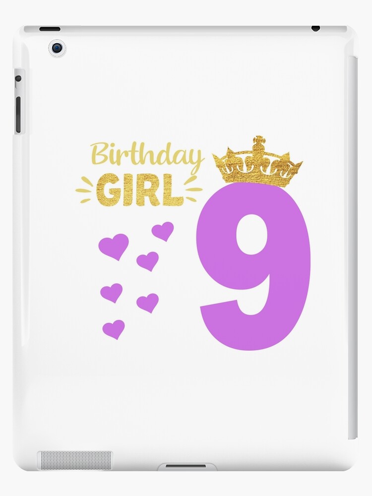 Happy Birthday Girly Princess Pink with Crown 7 years old  Greeting Card  for Sale by binly123