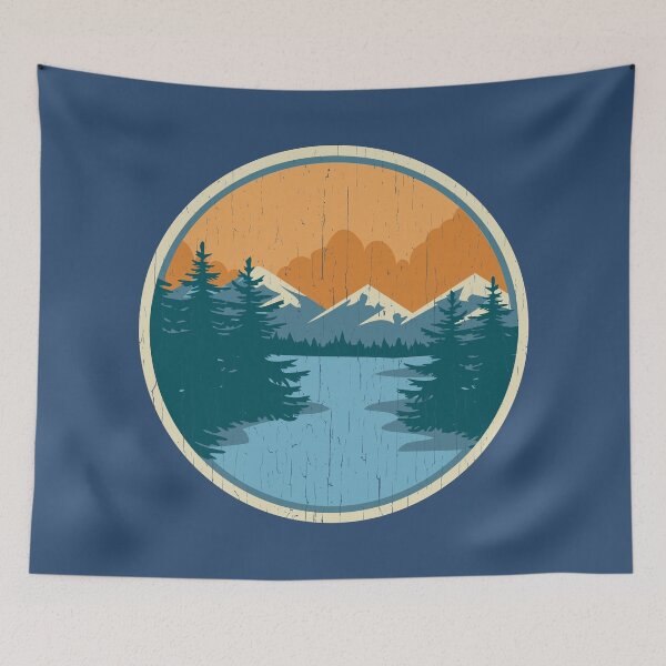 Item preview, South Brand Mountain Logo distressed- Mountain Lake design designed and sold by SouthBrand.