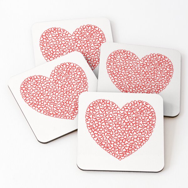 Item preview, Heart made of hearts Valentines Day white designed and sold by 7T-Designs.