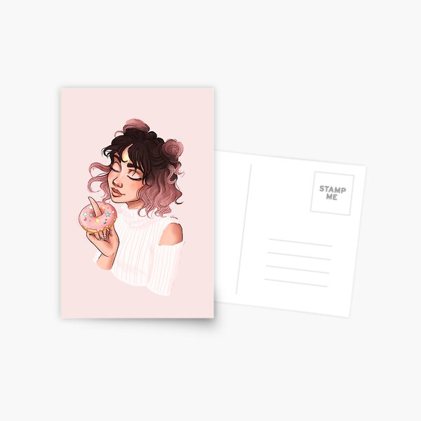 Donut Girl Postcard