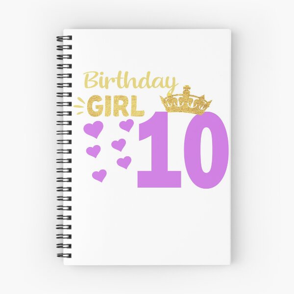 Item preview, Happy Birthday Girly 10th Princess Pink with Crown 10 years old  designed and sold by binly123.