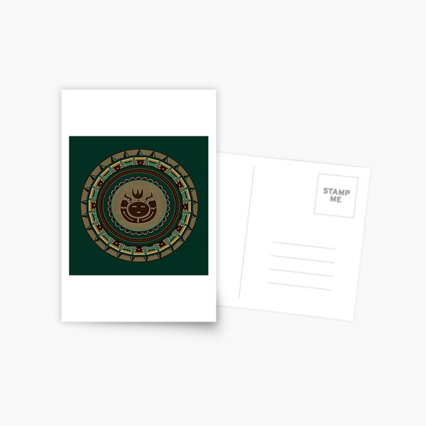 Tribal Face Glyph Postcard