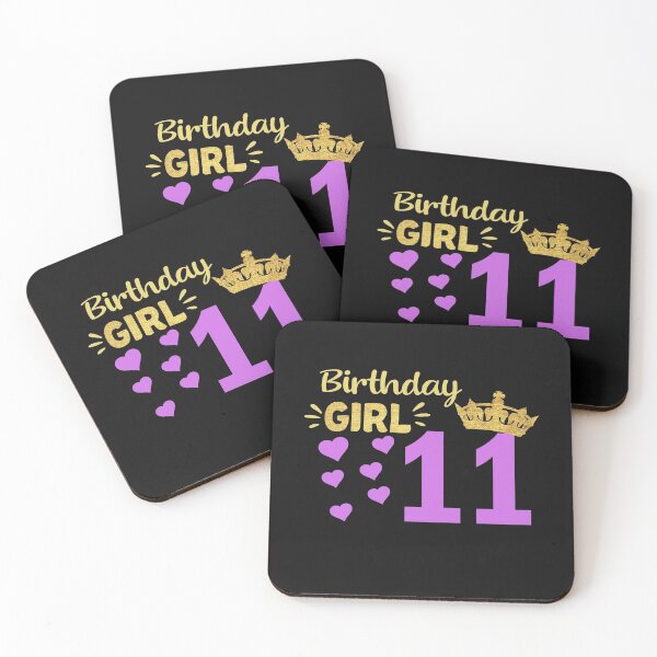 Item preview, Happy Birthday Girly 11th Princess Pink with Crown 11 years old  designed and sold by binly123.