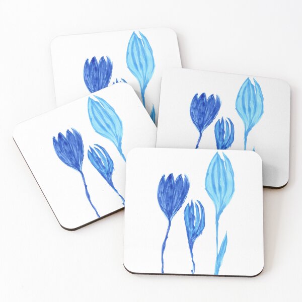 Item preview, Blue flowers designed and sold by kifaya.