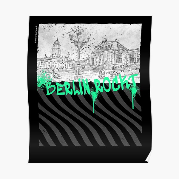 Es zeigt das berühmte Gendarmenmarkt-Design Poster