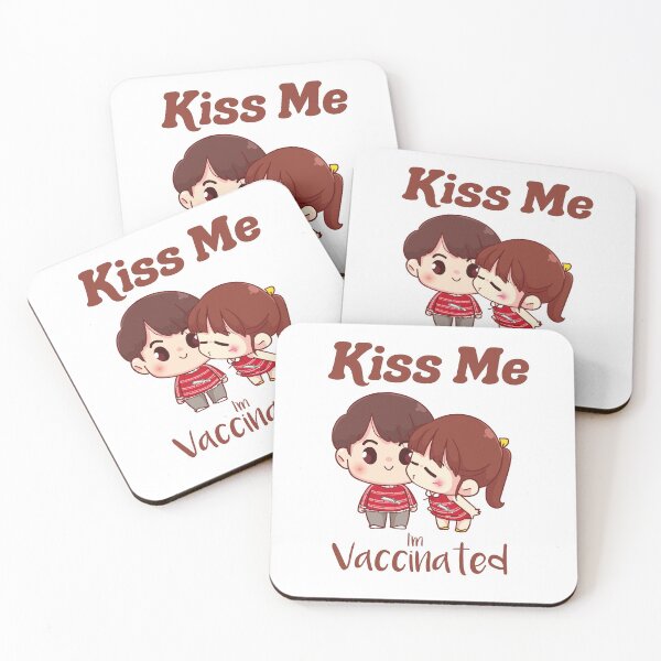 Item preview, kiss me I'm vaccinated. valentine gift  designed and sold by DANT-shirts.