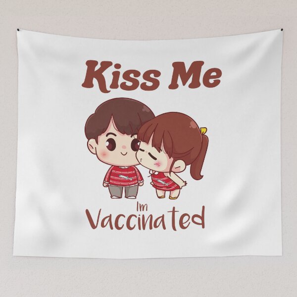 Item preview, kiss me I'm vaccinated. valentine gift  designed and sold by DANT-shirts.