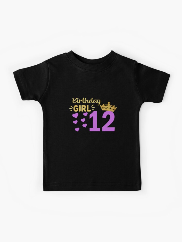 Camiseta de cumpleaños número 12 Niña de 12 años / Ideas de regalos para  niños Guión de 12 años Camiseta de cumpleaños de doce años / Camiseta de  cumpleaños número 12 para niñas Guión -  España