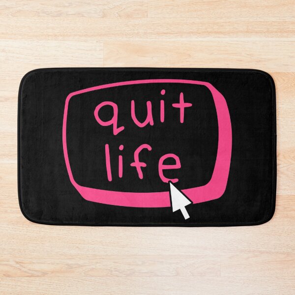 Item preview, Quit Life Button – Existential Dread With A Pinch Of Crippling Depression designed and sold by The Green Corner.