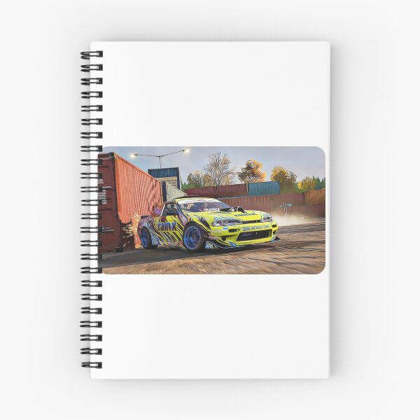 Item preview, Silvia s15 Drift Yellow Cartoon Drawing Action Print designed and sold by Auto-Prints.