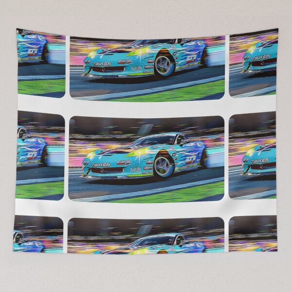 Item preview, Corvette C7 Drift Cartoon Drawing Action Print designed and sold by Auto-Prints.