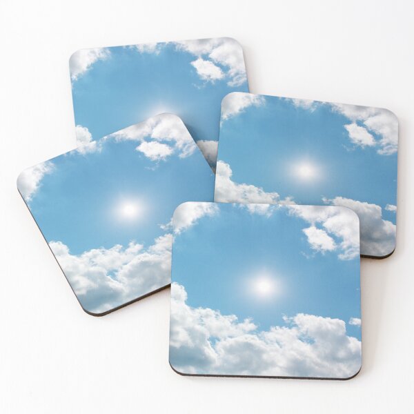 Item preview, Blue sky with white fluffy soft clouds and sunshine designed and sold by Fashion through the ages.