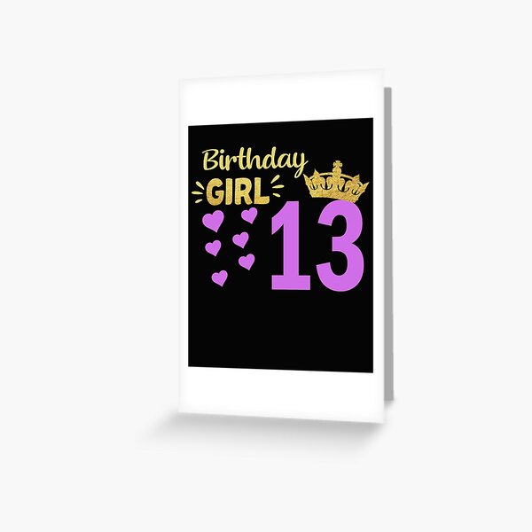 Item preview, Happy Birthday Girly 13th Princess Pink with Crown 13 years old  designed and sold by binly123.