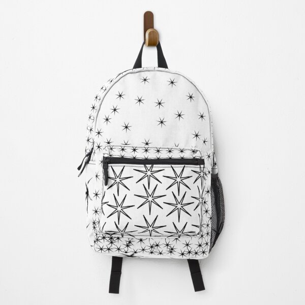 Item preview, Soft Stars Settling Backpack - Black and White designed and sold by artfulnotebook.