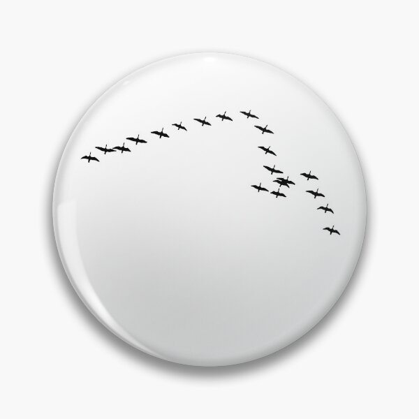 Item preview, swarm of birds wild geese ornithology White designed and sold by 7T-Designs.