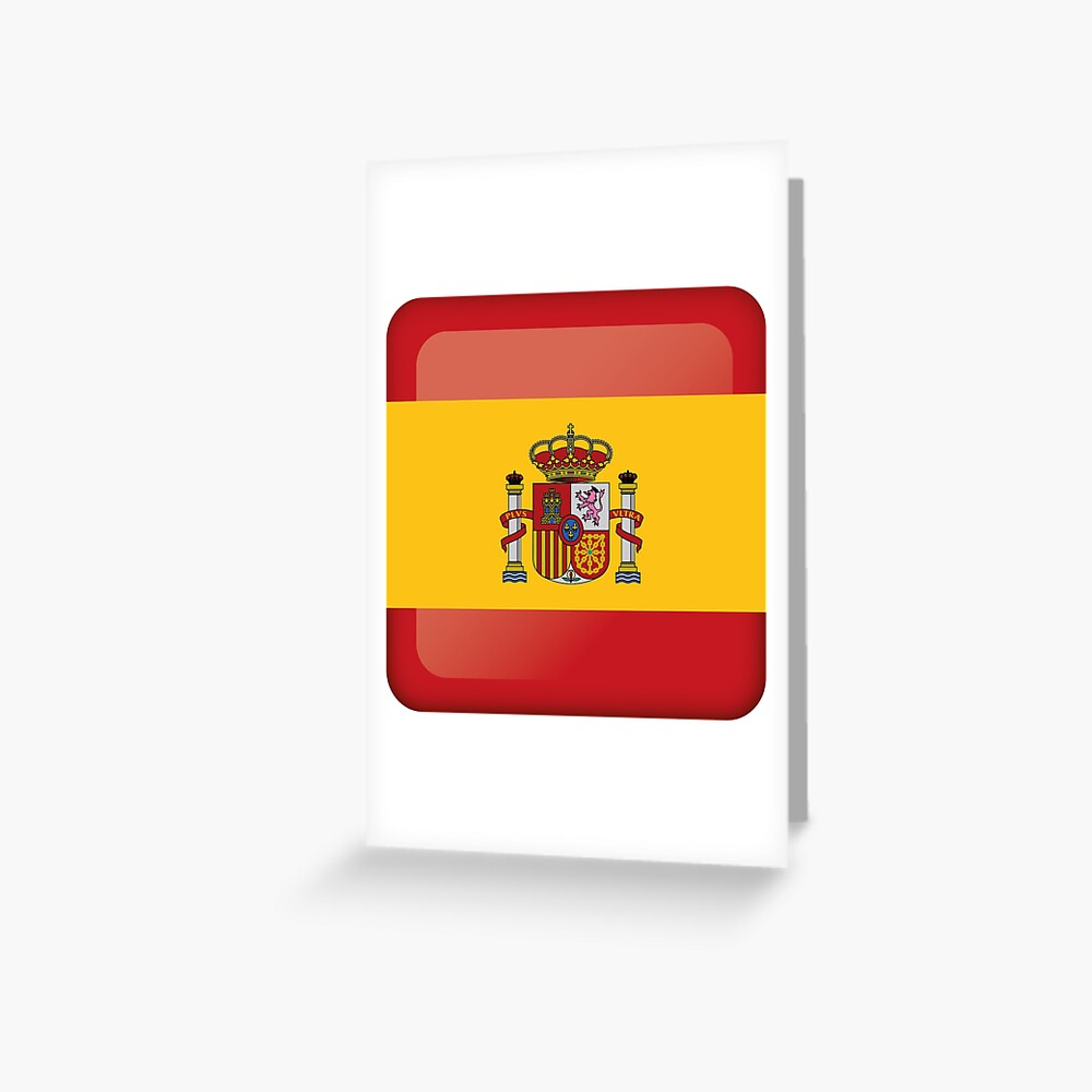 Carte postale for Sale avec l'œuvre « Icône représentant le drapeau bouton  carré de l'Espagne. Idéal pour les catalogues de matériaux institutionnels  et de géographie » de l'artiste LucianoCosmo