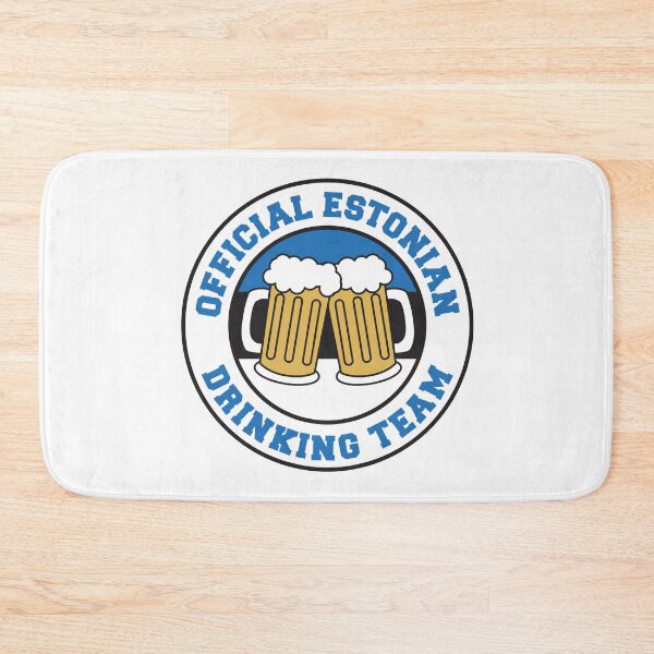 Item preview, Official Estonian Drinking Team Featuring Flag Of Estonia And Beers designed and sold by jaycartoonist.