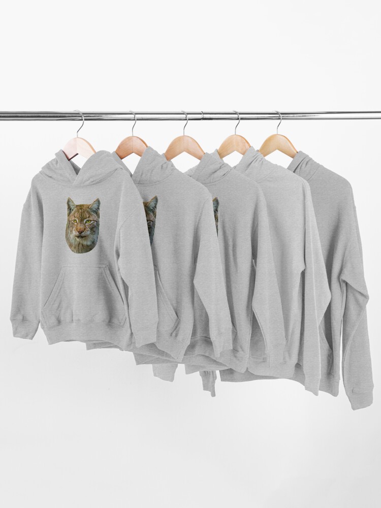 Alternate view of Eurasian Lynx Kids Pullover Hoodie