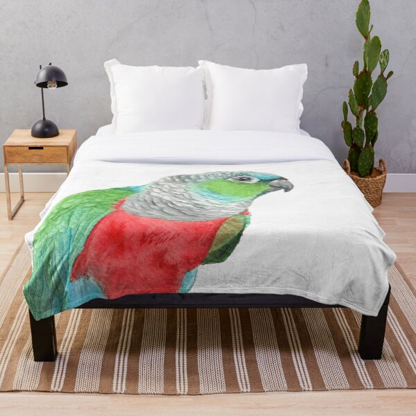 Item preview, Crimson-bellied parakeet watercolor - conure painting bird portrait designed and sold by L'Atelier Oranjade.