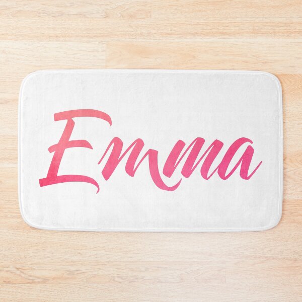 Item preview, Emma girls name pink wattercolor design designed and sold by ComicKitsch.
