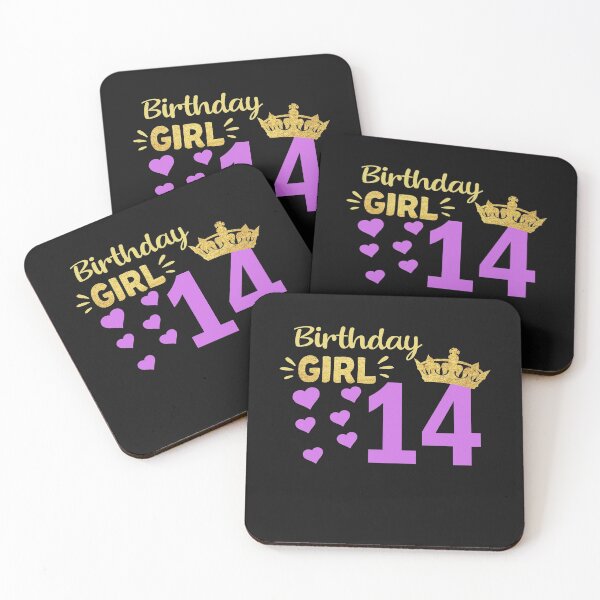 Item preview, Happy Birthday Girly 14th Princess Pink with Crown 14 years old  designed and sold by binly123.