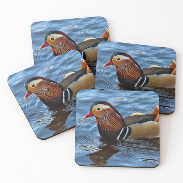 Item preview, Mandarin Duck reflected in clear blue water designed and sold by Violaman.