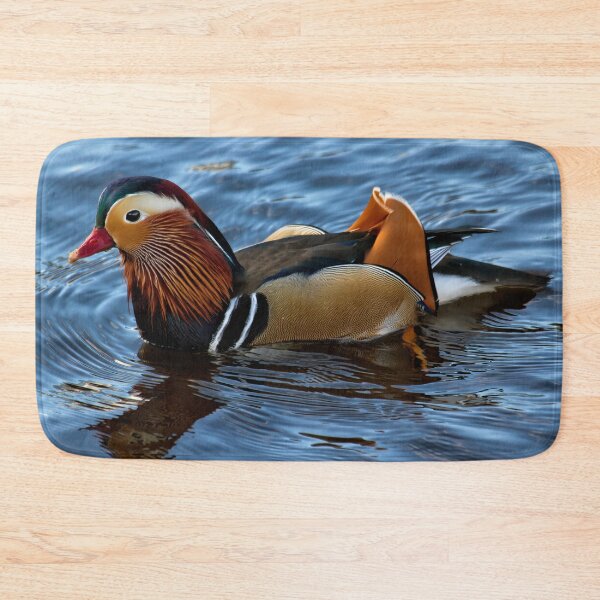 Item preview, Mandarin Duck reflected in clear blue water designed and sold by Violaman.