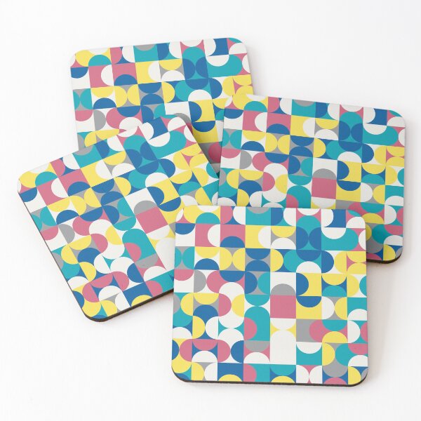 Item preview, Geometric tiles in abstract pattern in multicolor palette variation designed and sold by acidmit.