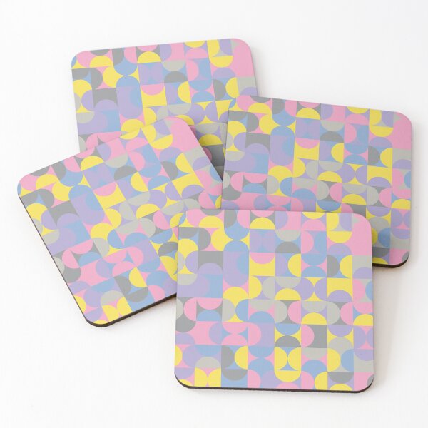 Item preview, Geometric tiles in multicolor palette variation in abstract mosaic designed and sold by acidmit.