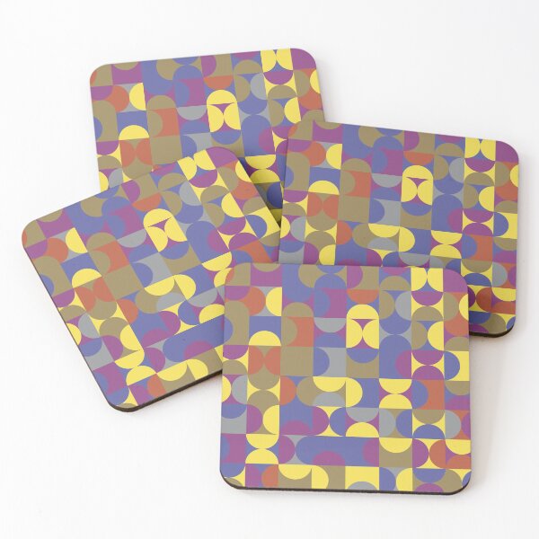 Item preview, Geometric tiles in multicolor palette variation in abstract ornament designed and sold by acidmit.