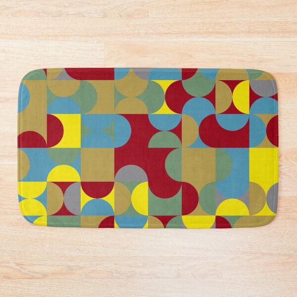 Item preview, Geometric tiles in multicolor palette variation in abstract pattern designed and sold by acidmit.