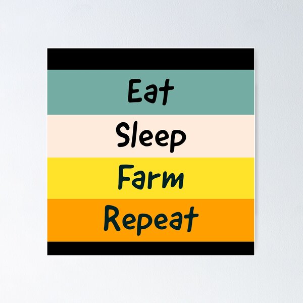 Item preview, Eat sleep farm repeat, farmer shirt. designed and sold by Theleochick.