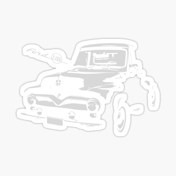 1954 Ford F100 302 Hotrod Cartoon Truck  Wall Stickers Graphics Decal Poster