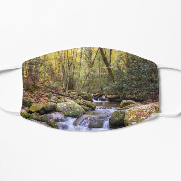 Autumn on the Roaring Fork - Smoky Mountains Flat Mask