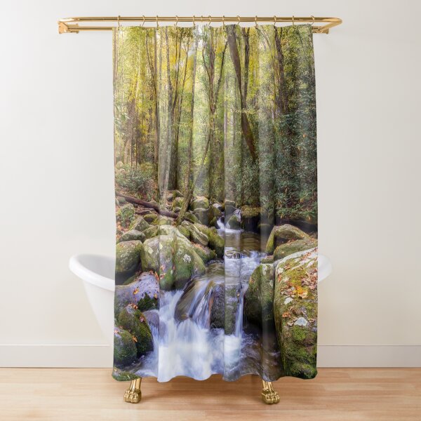 Autumn on the Roaring Fork - Smoky Mountains Shower Curtain