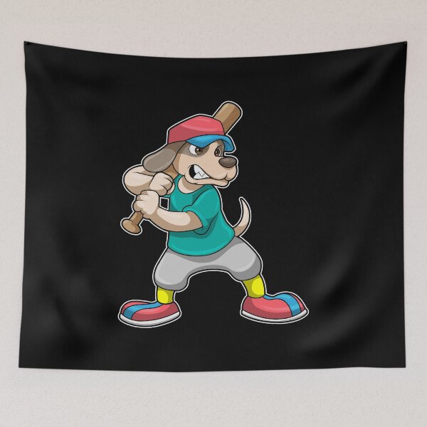 Item preview, Dog at Baseball with Baseball bat designed and sold by Snabdesign84.