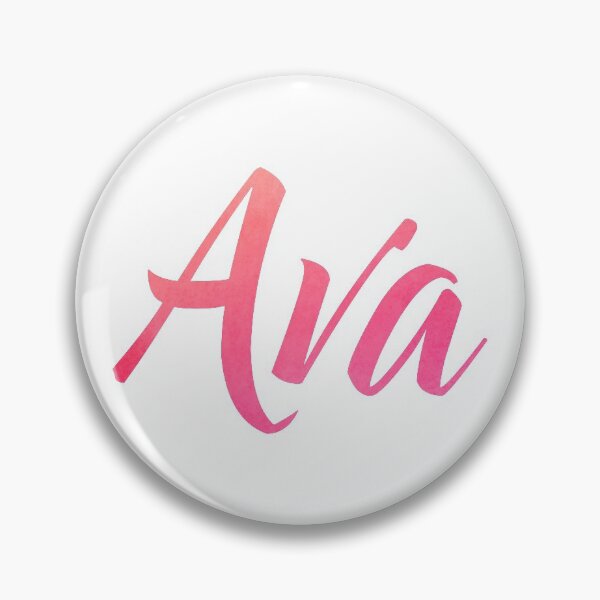 Item preview, Ava girls name pink watercolor design designed and sold by ComicKitsch.