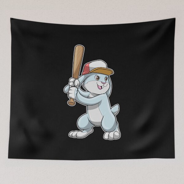 Item preview, Rabbit at Baseball with Baseball bat designed and sold by Snabdesign84.