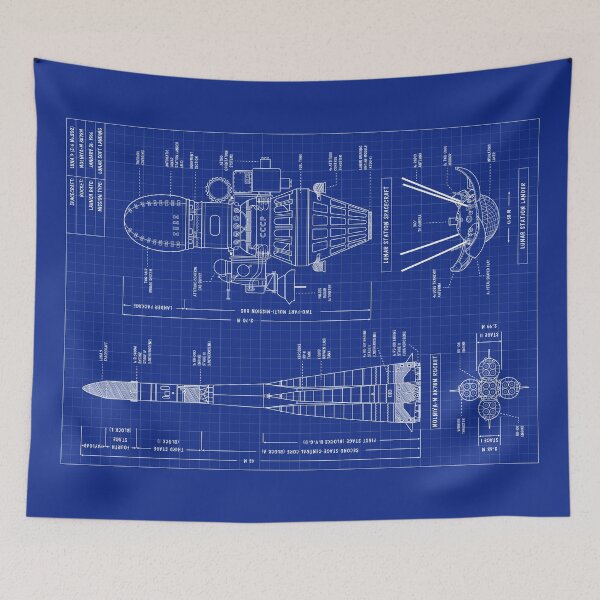 Item preview, Luna 9 Mission (Vertical Blueprint) designed and sold by BGALAXY.