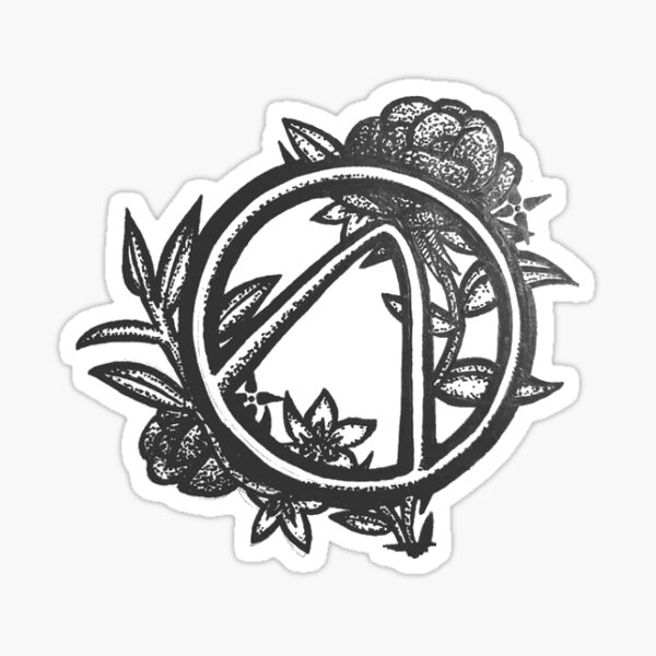 Symbole de la voûte avec des roses Sticker