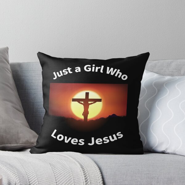 Item preview, Just A Girl Who Loves Jesus - Preciosa cita religiosa del cristianismo de Jesús para niñas. designed and sold by jonrdesign.