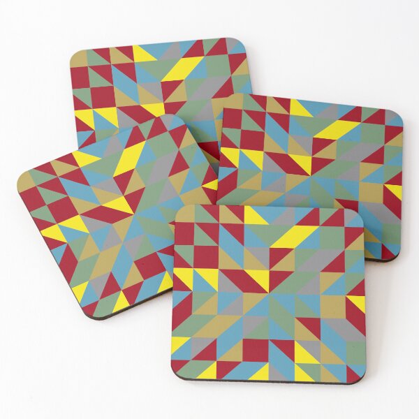 Item preview, Geometric shapes in abstract ornament in multicolor palette variation designed and sold by acidmit.